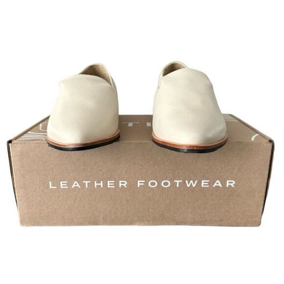 Portland Leather Patina Pointed Flat Bone Leather Loafers Slip-On Shoes Size 9.5 - Picture 4 of 10